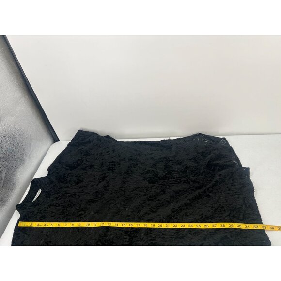 Valerie Stevens 6 Black Velvet Burnout Tunic Jacket Sheer Paisley Goth Witchy - Picture 8 of 12